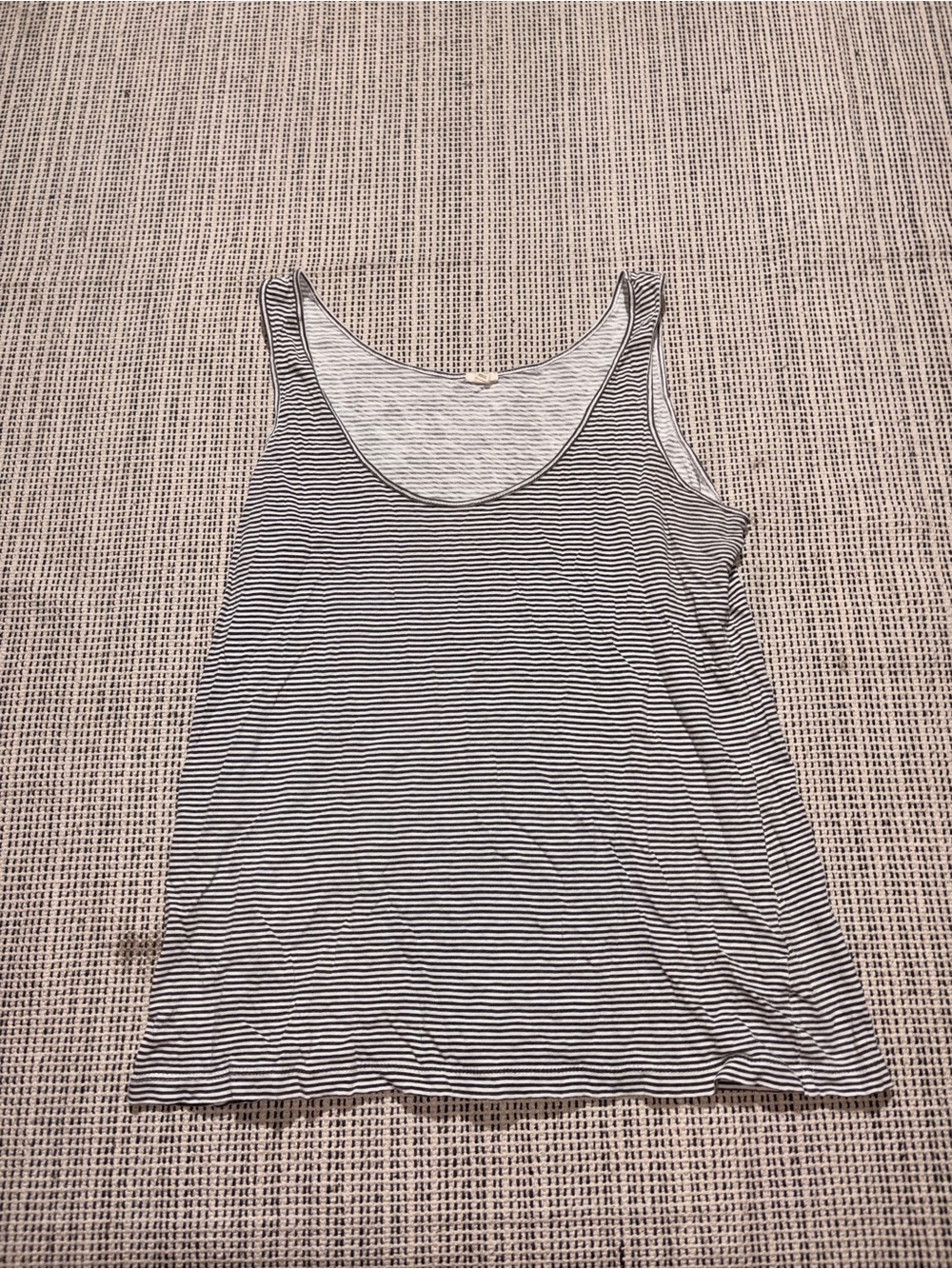 J.CREW Women's Striped Tank Top Size M In White/Black